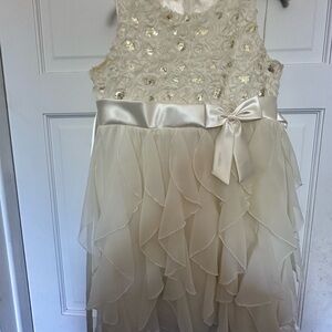 American Princess Cream and Gold Formal Dress